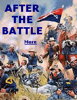 Lt. Col. George Armstrong Custer in the center of his men on top of a hill, pistols in hand while fierce Indian warriors circle them on horse back shooting bows and arrows. Is that what really happened? 